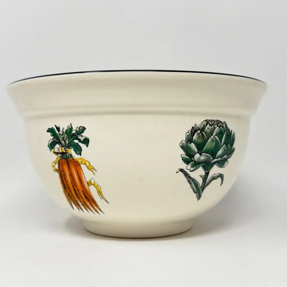 Pfaltzgraff‎ Garden Vegetable Mixing Bowl and Salt Pepper Shakers Set Stoneware